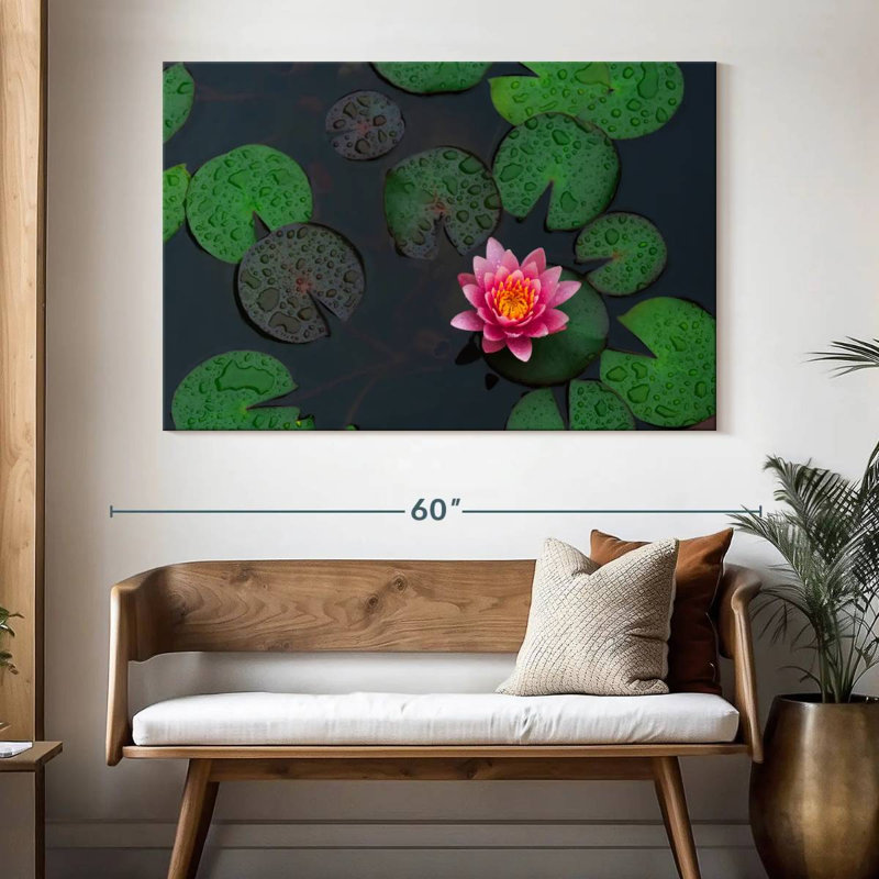 Harnek Lotus In The Rain, 34" H x 51" W