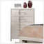 Commode 1 pièce style transitionnel à queue d'aronde anglaise à cinq tiroirs avec poignées courbées et finition blanche-1515638511