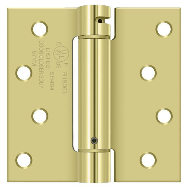 4" H x 4" W Steel Single Spring Door Hinge Deltana 