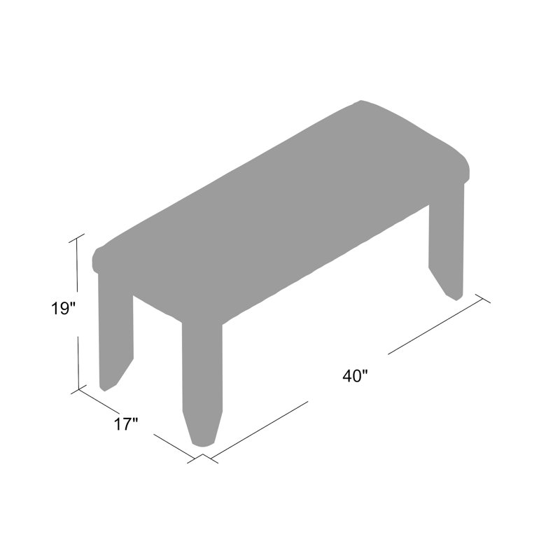 Ashville Polyester Upholstered Bench