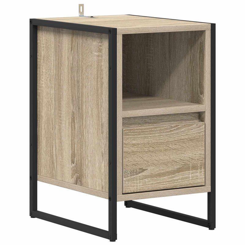 39.5cm W Manufactured Wood Bedside Table, Sonoma