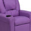 Contemporary Kids Recliner with Cup Holder and Headrest-707018155
