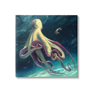 «Deep Water Octopus», art mural sur toile