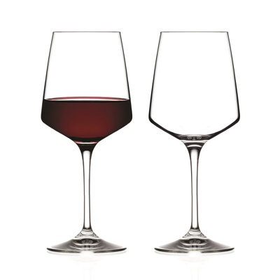 Verres à vin - Ensemble de 2 - Tiges - Pour blanc - Rouge - Vin - Va au lave-vaisselle. - Qualité européenne - par Barski