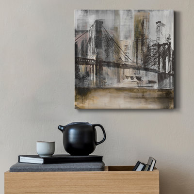Brooklyn Bridge Twilight - reproduction d'art sur toile tendue