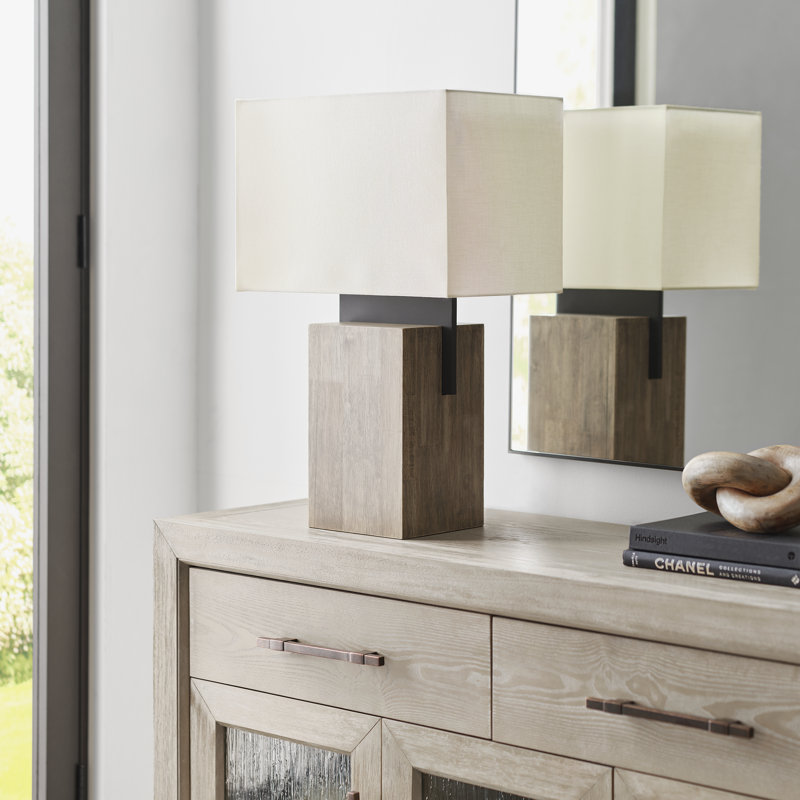 Slab Table Lamp, Nightshade Black, 18" H x 16" W x 10.5" D