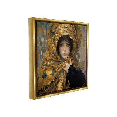 «Woman In Patterned Gold Floater Frame» par RB sur