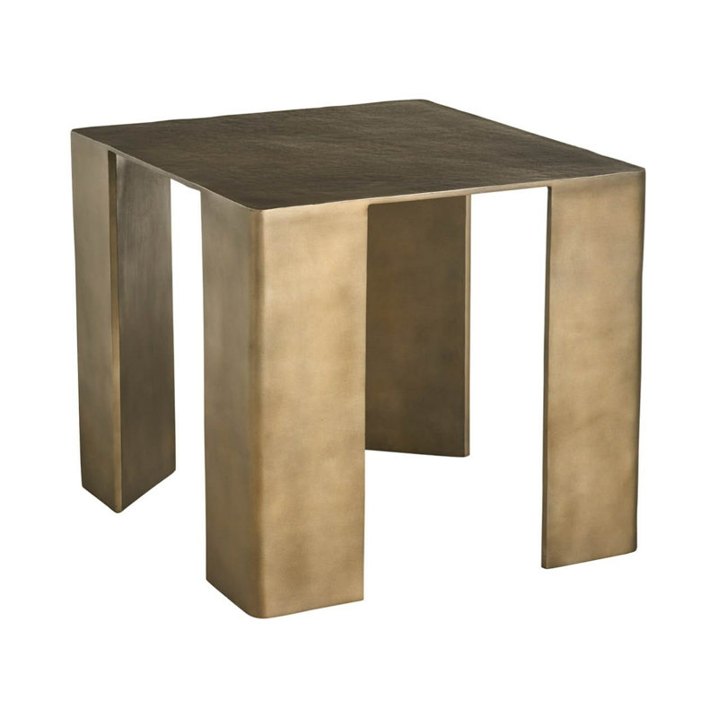 Modern Eclipse Bronze Black Nickel Textured Compact Accent End Table