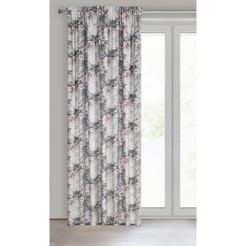 Lucia Polyester Blackout Eyelet Curtain Panel, Pink