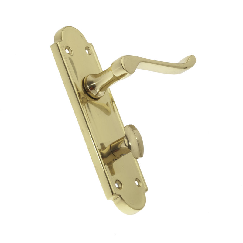Eryn Privacy Door Handle, Polished Brass