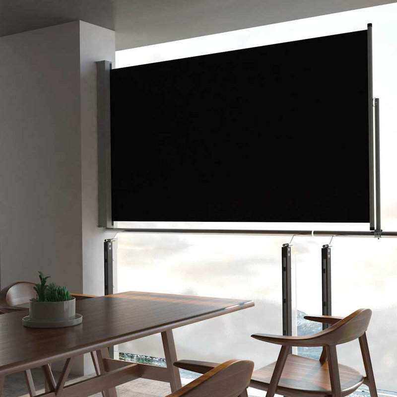Dakota Fields 3cm W Retractable Side Awning, Black
