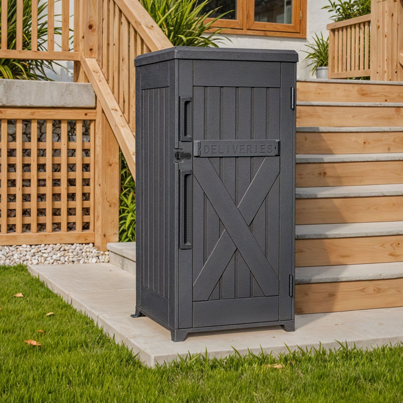 60-Gallon Delivery Storage Box, Gray
