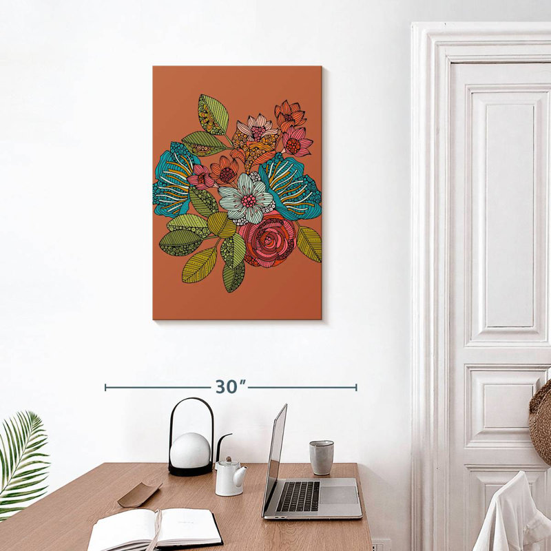 Harnek floral I, H 30 po x l 20 po