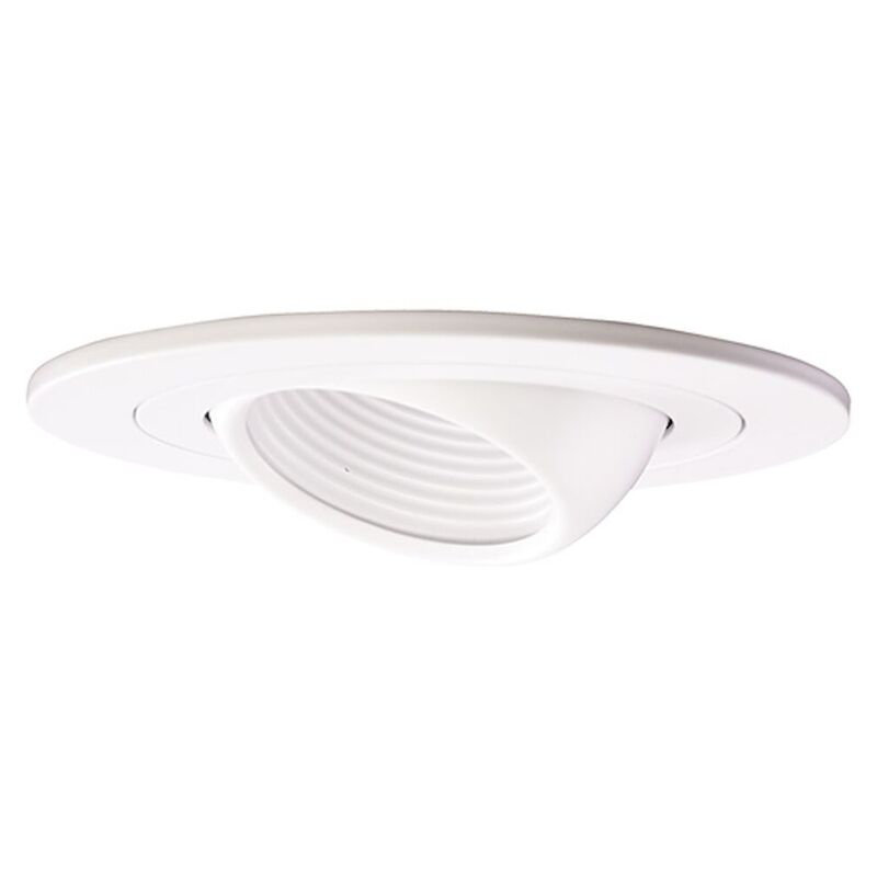 Garniture encastrée basse tension 4 po, Blanc