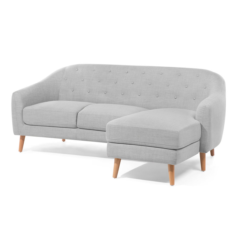 Cedrick 3 Seater Corner Sofa , Light Grey
