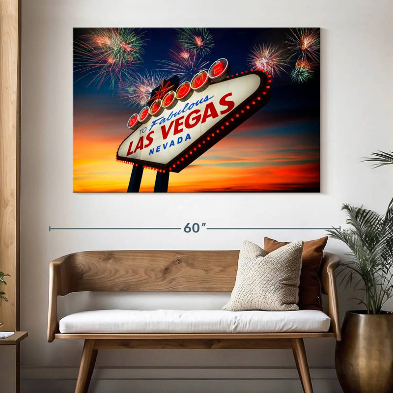 Feux d'artifice Vanna Las Vegas, H 34 po x l 51 po