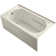 Devonshire Alcove Whirlpool Bath with Integral Apron, Tile Flange, Left-Hand Drain and Bask Heated Surface