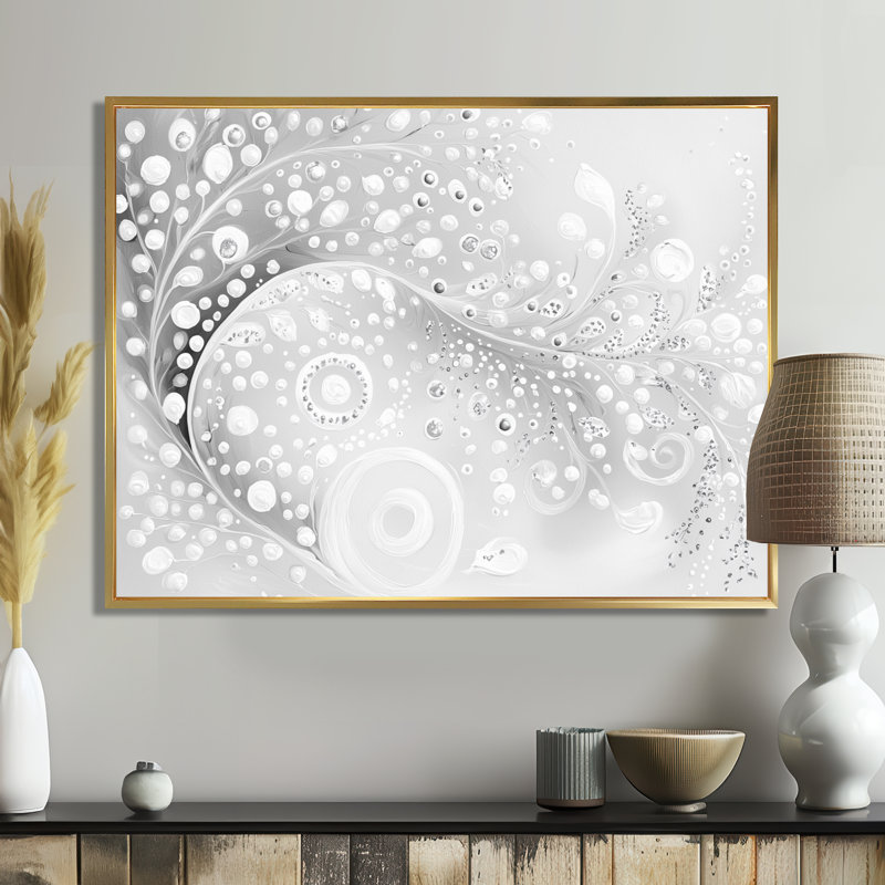 «Abstract Luminous Spiral Waves II», art mural abstrait avec vagues modernes, H 12 po x l 20 po, Doré