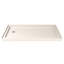 Porte de douche coulissante semi-encadrée transparente DreamLine Infinity-Z 86 cm P x 152 cm L x 190 cm H, avec bonde à gauche et ensemble de receveur de douche couleur biscuit-321088733-410451022-410448793