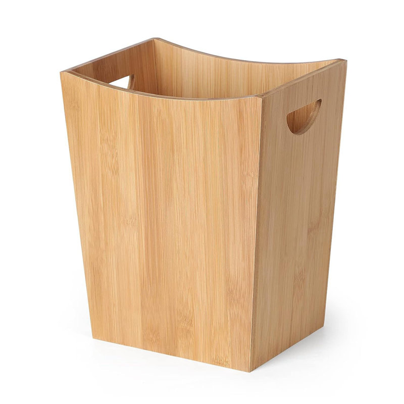 Natural Bamboo 2-Gallon Open Waste Basket