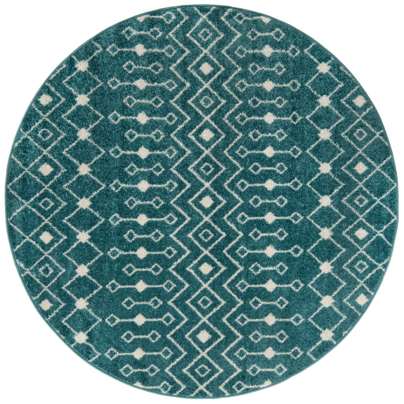 Geometric Indoor Rug, Round 6'