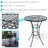 Mariapaula 30" Round Wrought Iron Patio Bar Table