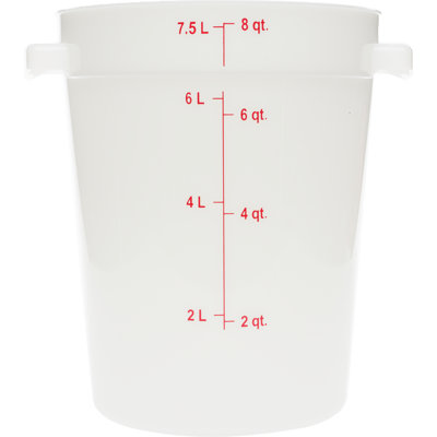 Contenant alimentaire rond 8 pintes - blanc