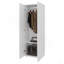 Grande armoire-penderie blanche à 2 portes-268857011