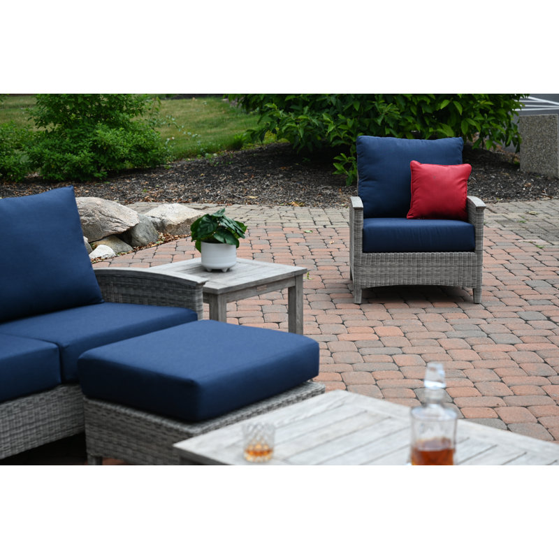 Shelburne 40" Outdoor Weathered Teak Rectangle Coffee Table