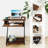 23.6" Z-Shaped Computer Desk with Keyboard Tray and Wheels, Compact Study Table for Small Spaces-2022873937