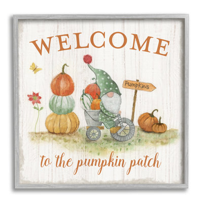Bb-494-Framed " Welcome Pumpkin Patch Gnome "