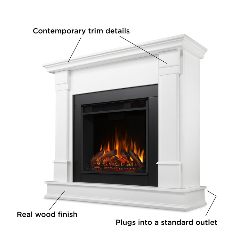 Silverton 48" Electric Fireplace by Real Flame, White