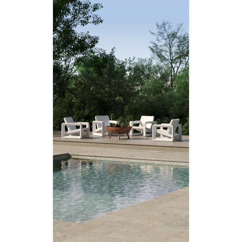 Deck Outdoor Lounge Chair, Highcloud White