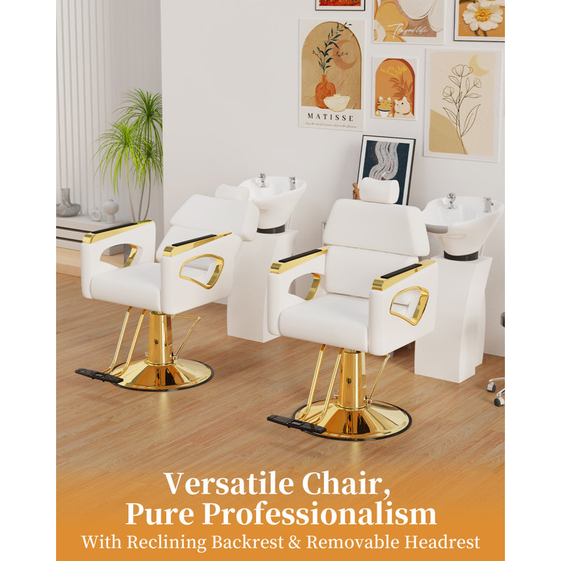 Fauteuil inclinable Mercer41, Simili cuir blanc