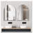 Metal Framed Arched Bathrrom Mirror for Wall-1148774254