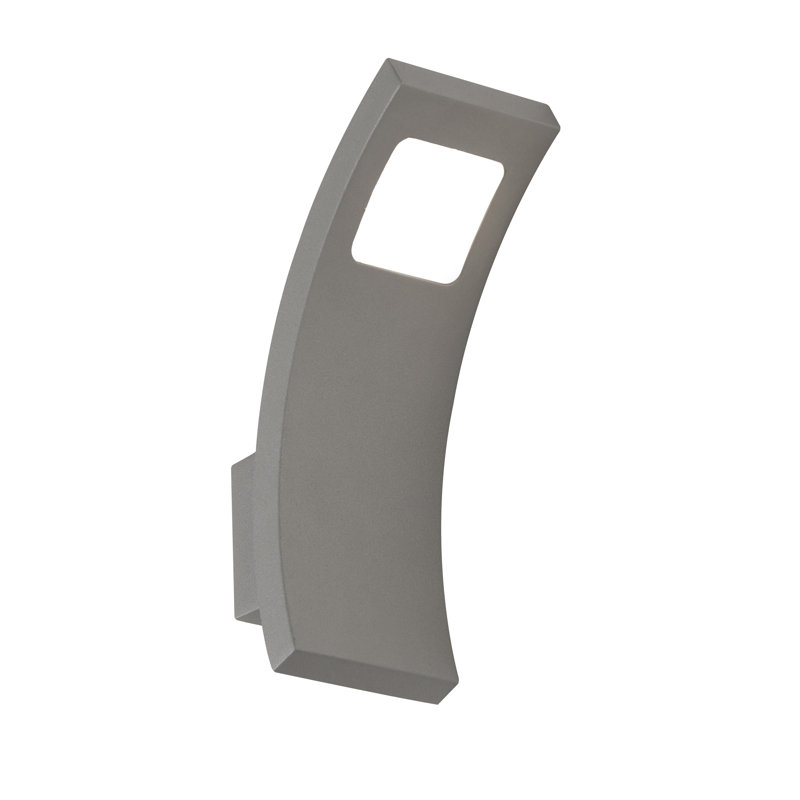 Defiance Integrated LED Outdoor Flush Mount, Light Grey
