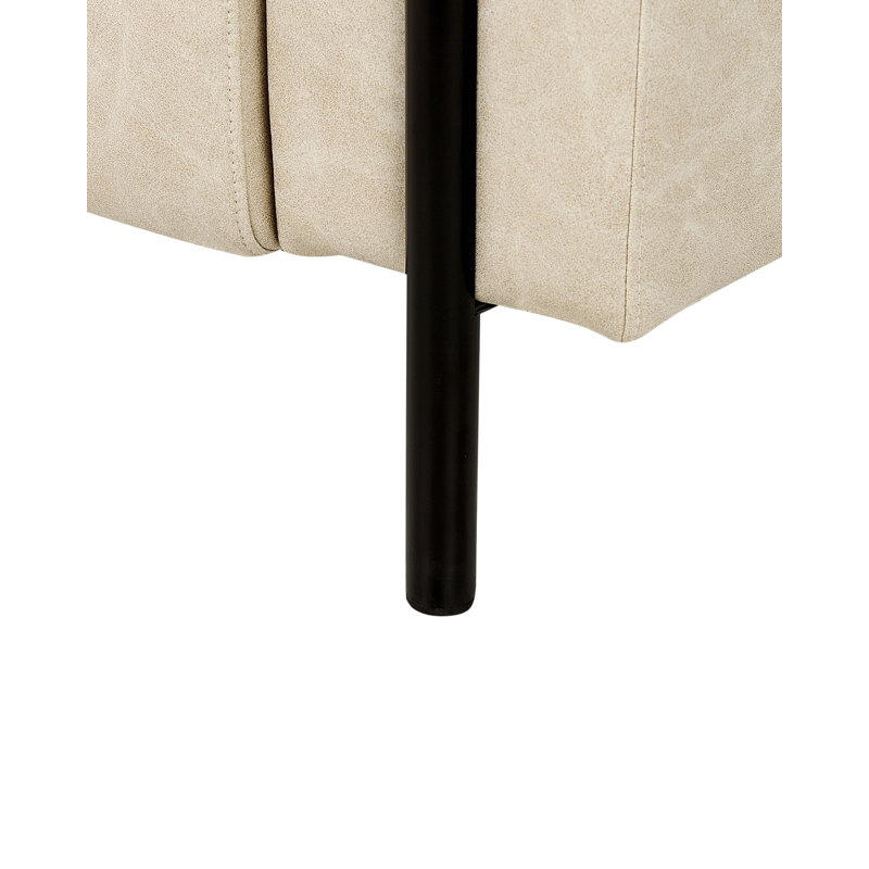 Danery Faux Leather Armchair, Beige