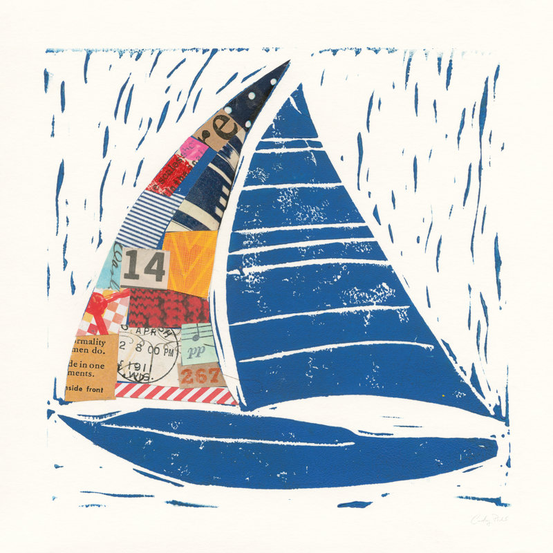 Nautical Collage IV by Courtney Prahl - Wrapped Canvas Art Prints, 30cm H x 30cm W x 3.8cm D