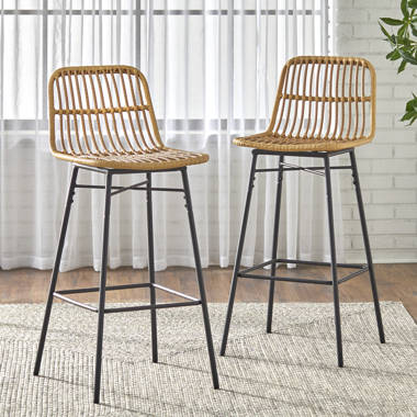 Tusarora Iron King Louis Back Side Chair (Set of 4) Bayou Breeze Leg Color: Black, Upholstery Color: Whiskey Brown