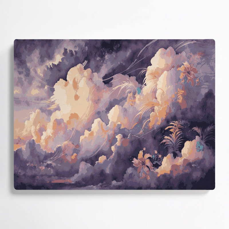 Art mural hawaïen nuage en métal rose, H 11 po x l 14 po