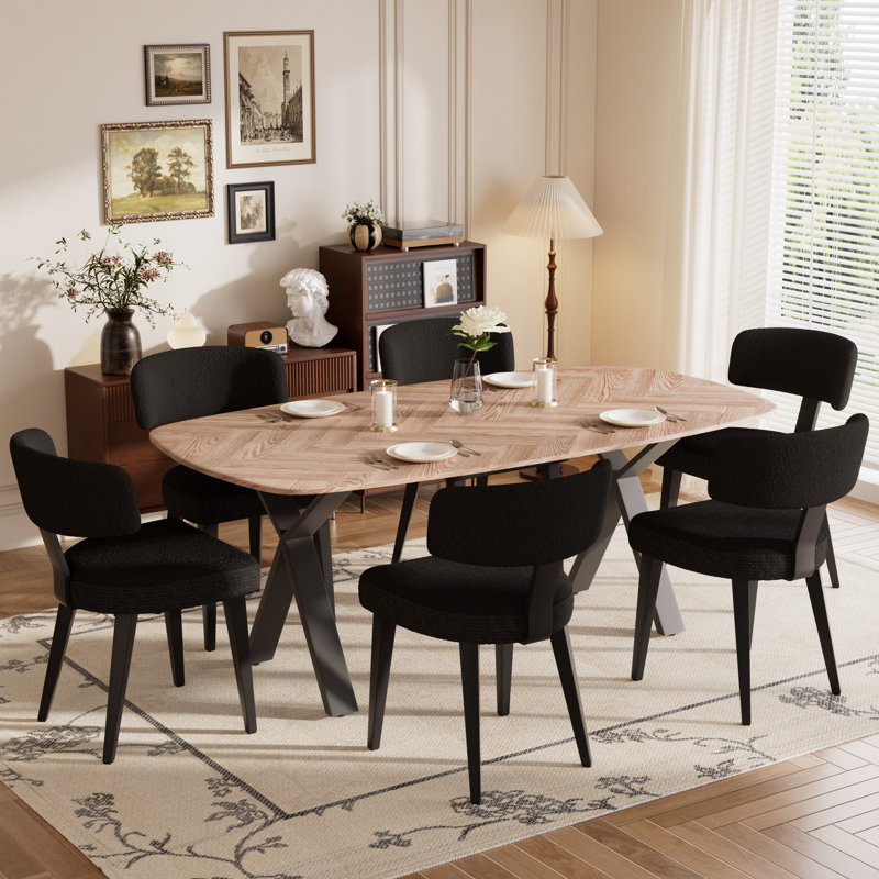 Ensemble de salle à manger 71 pi, 7 Pieces: Table, 6 Chairs