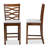 Upholstered Counter Stool with Solid Wood Frame