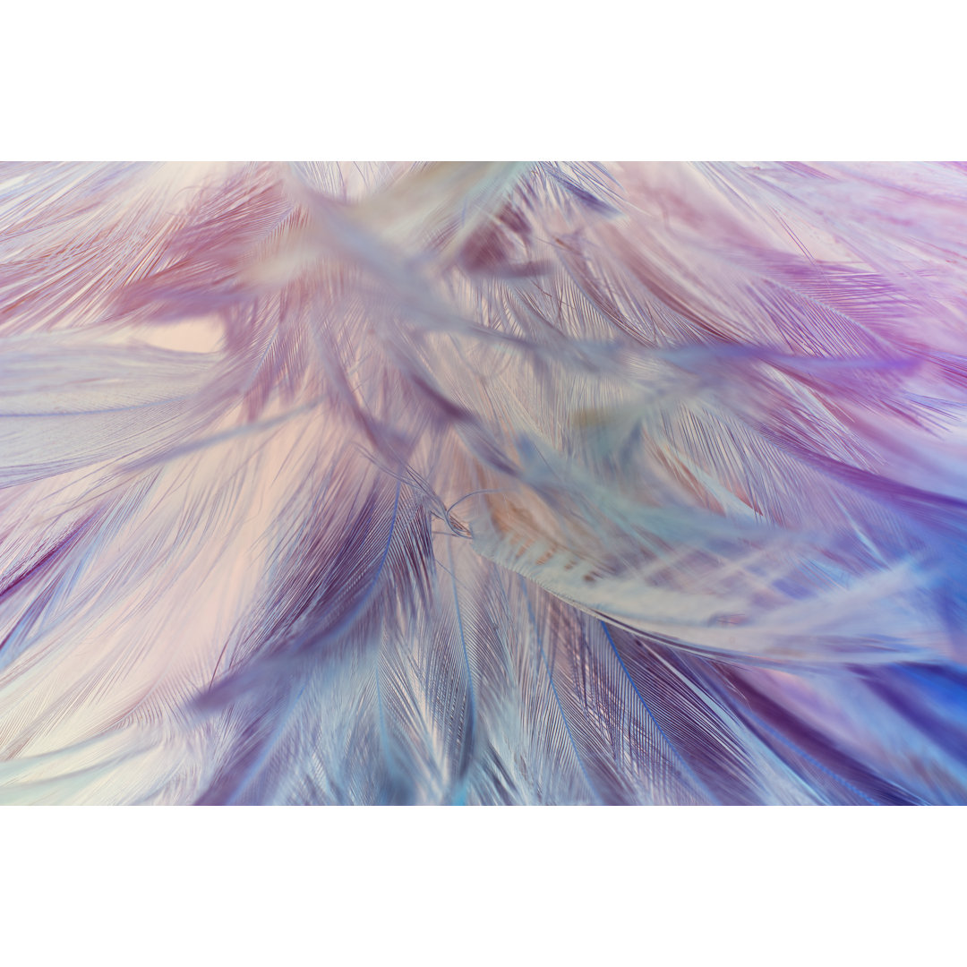 Violet Feathers by Nadtytok - Wrapped Canvas Print