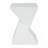All Weather MGO X Design Side Table - Stylish White Indoor Outdoor Table For Home, Garden, Balcony, 18 Inches Height, 12.5 Inches Square Base-2059386884