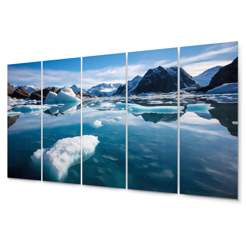 Ensemble de 5 décorations murales à couper le souffle en Alaska II