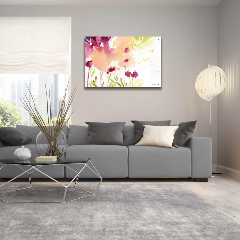 «Maroon» par Sheila Golden, art mural en verre acrylique, H 24 po x l 36 po x P 0,2 po