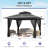 11X11 Gazebo, Outdoor Patio Gazebo With Mosquito Netting, Double Roof Metal Gazebo, Canopy For Backyard Covered Patio, Heavy Duty Gazebo Outdoor For Garden Deck Lawn, Black / Gray / Khaki / Navy Blue-124949853-126133270