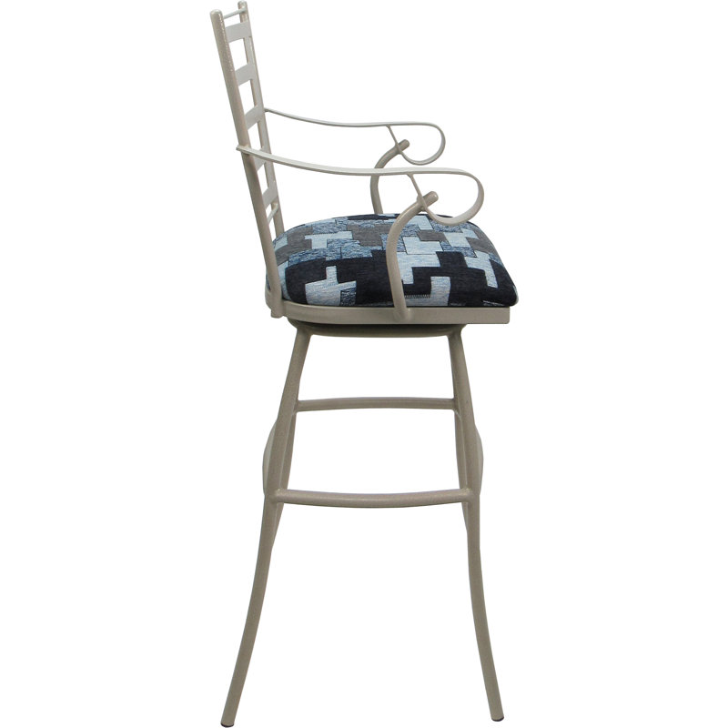 Siège d'extérieur 34 po avec accoudoirs, Marine, Beige