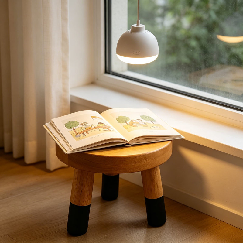 Support pour plante en bois d'hévéa massif et tabouret d'appoint avec pieds noirs trempés, plateau rond robuste pour la décoration intérieure, table d'appoint et présentoirs étagés