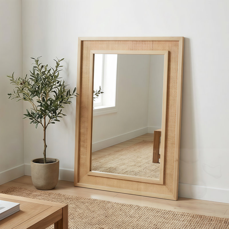 Miroir Rattan, 30 po x 20 po, Naturel